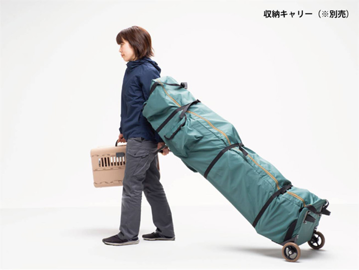 持ち運びができるキャスター付きバッグ